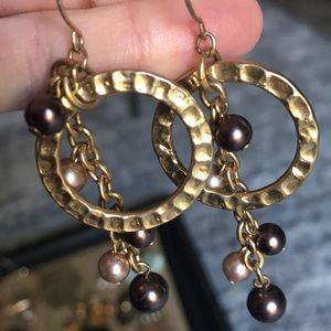 Gold dangly earrings